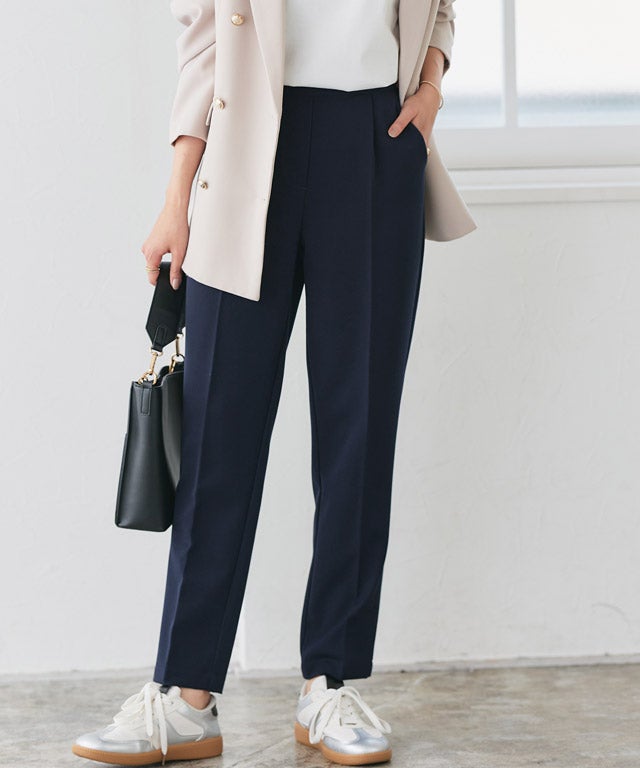 高見え20％OFFクーポン対象】高見えすっきりテーパードパンツ 【12