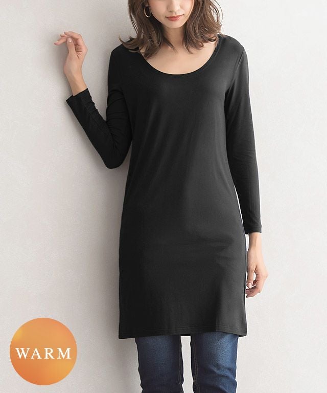 [SMOOTH WARM] 微起毛あったかインナーワンピース