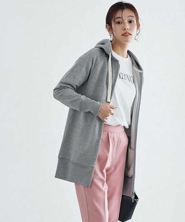 スウェット素材Wジップロング丈パーカー【スピード配送】 | 【公式