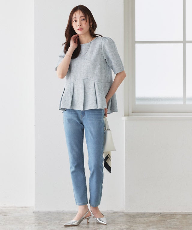 167cm / ウォッシュ / サックス / M