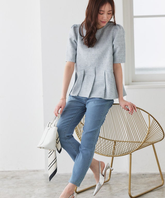 167cm / ウォッシュ / サックス / M