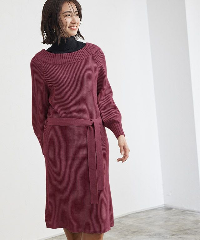 2wayニットワンピース