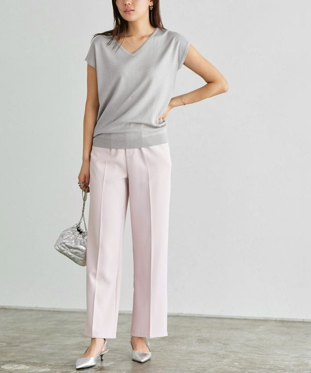 166cm / グレー / Vネック / M