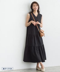 2wayティアードノースリーブワンピース