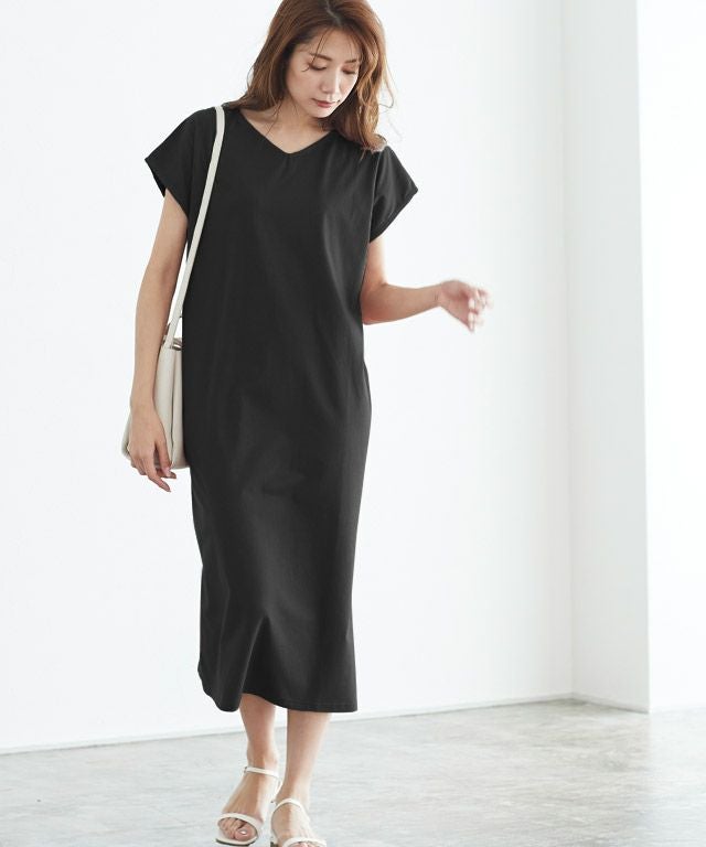 Vネックフレンチスリーブワンピース 【Pierrot】 | 【公式】Pierrot