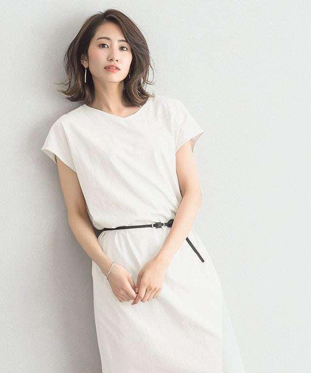 Vネックフレンチスリーブワンピース 【Pierrot】 | 【公式】Pierrot