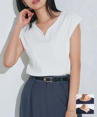 選べるフレンチスリーブテレコリブカットソー