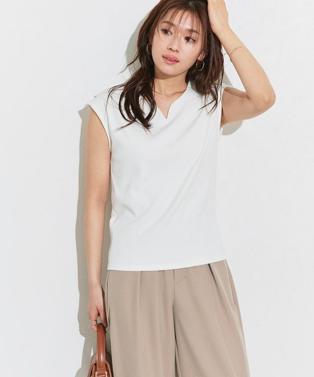 166cm / オフホワイト / キーネック / M