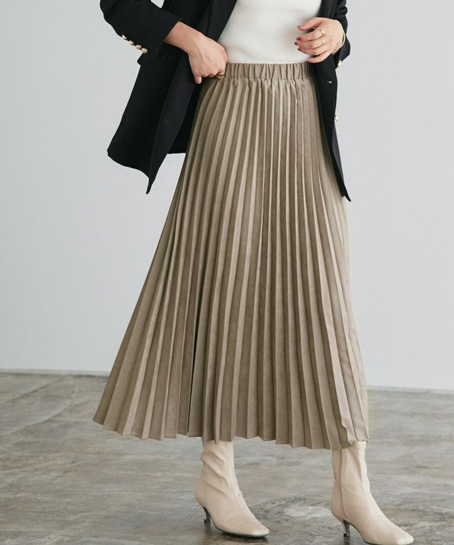 スエードタッチロングプリーツスカート | 【公式】Pierrot（ピエロ