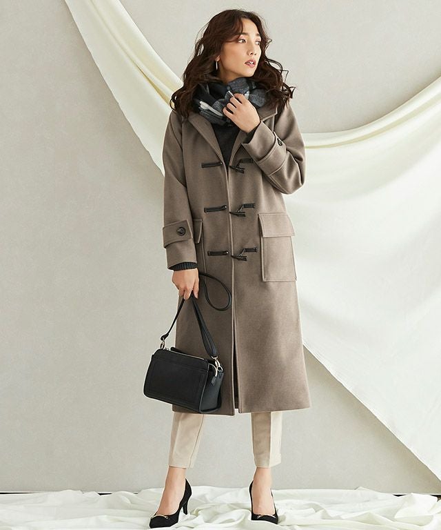 メルトンロングダッフルコート