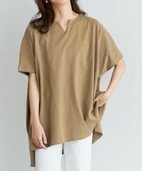 キーネックオーバーTシャツ