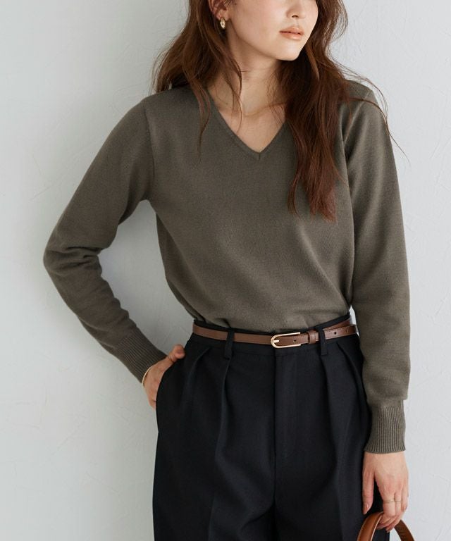 166cm / モカ / Vネック / M