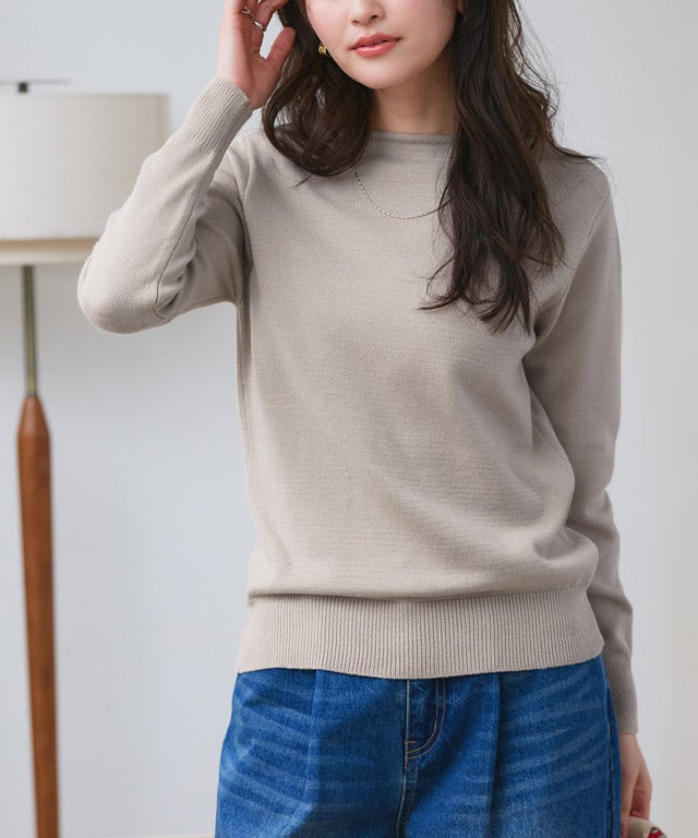 167cm / ブルーミント / ボートネック / M