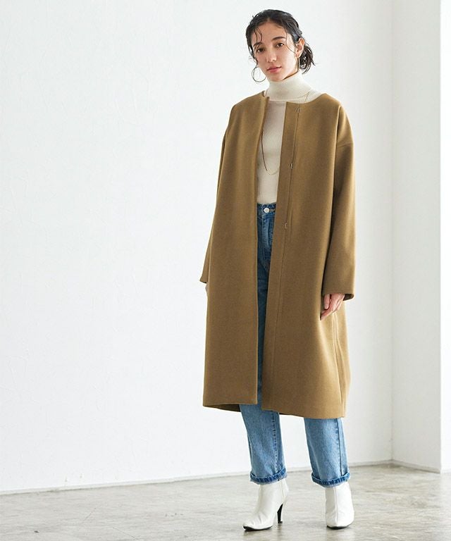 アウトレットSALE！】ノーカラーコート【スピード配送】 | 【公式