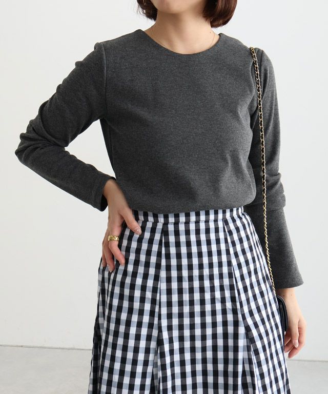 150cm / 杢チャコール / クルーネック / M