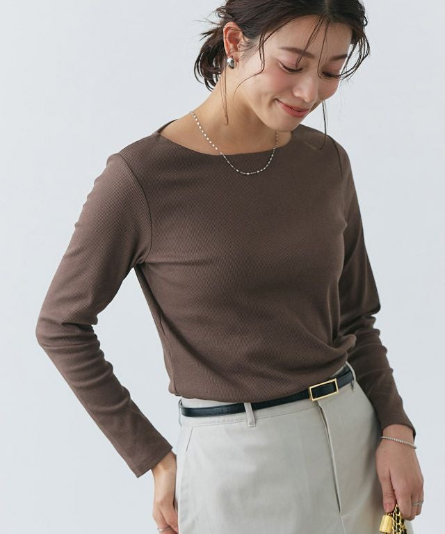 167cm / ブラウン / ボートネック / M