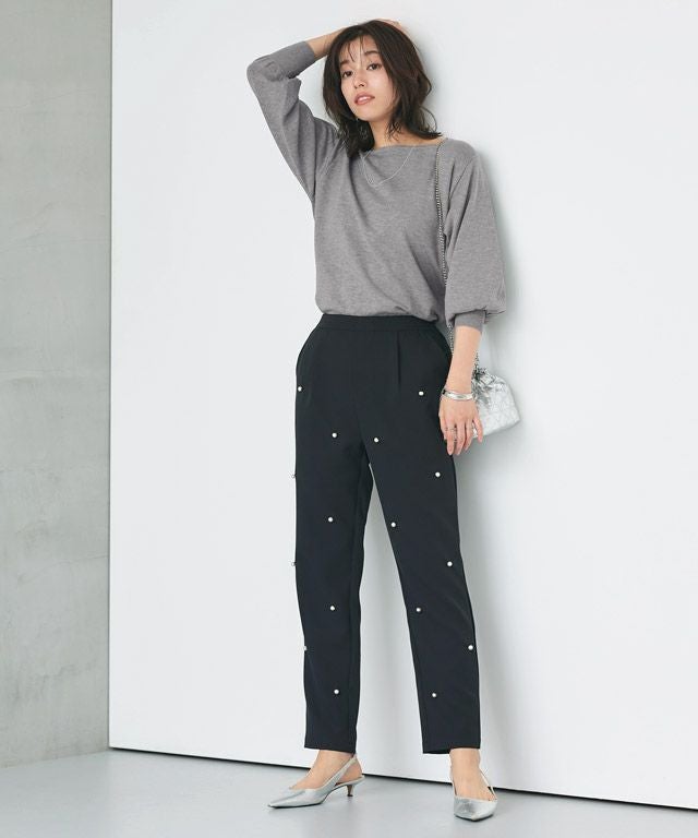 167cm / 杢グレー / スクエアネック / M