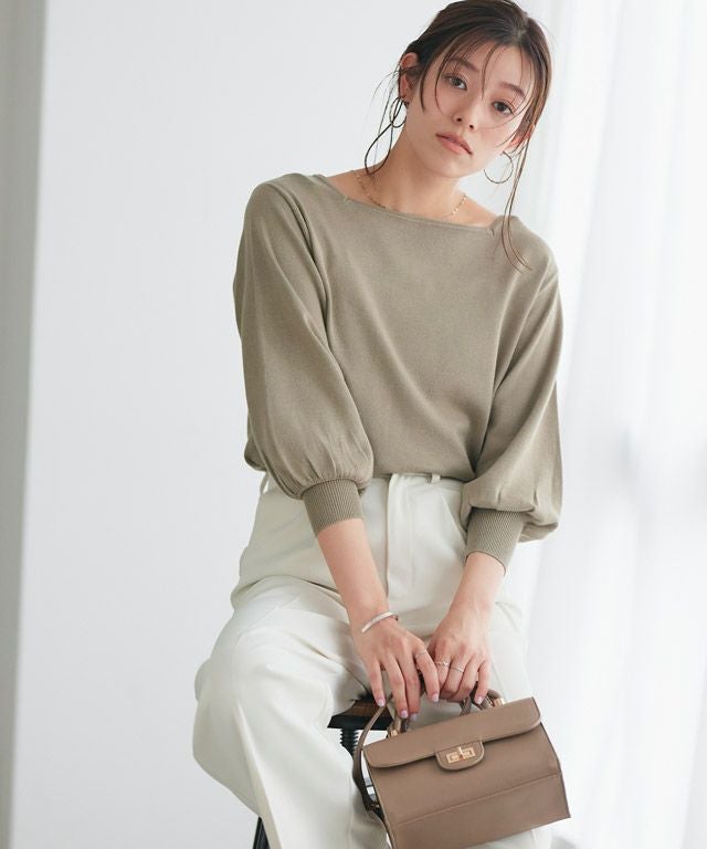 167cm / グレージュ / スクエアネック / M