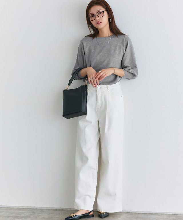 166cm / 杢グレー / ボートネック / M