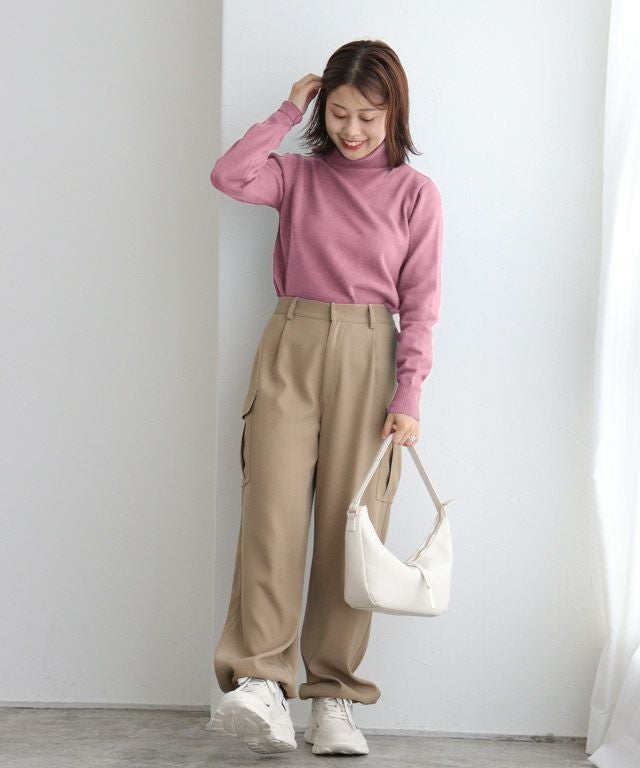 プレミアムカシミヤタッチタートルニット 【Pierrot】◇送料無料