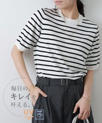 シルクタッチウォッシャブル半袖ニット