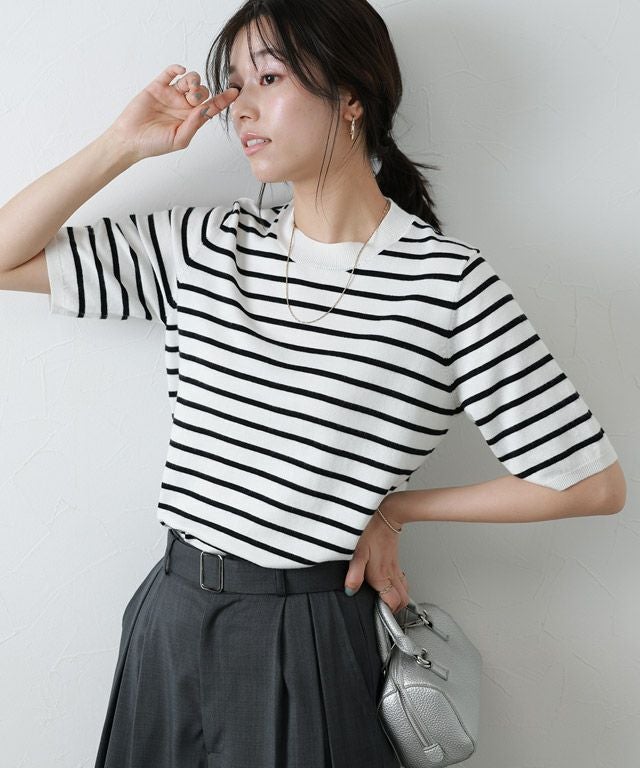 167cm / オフホワイト×ブラック / M