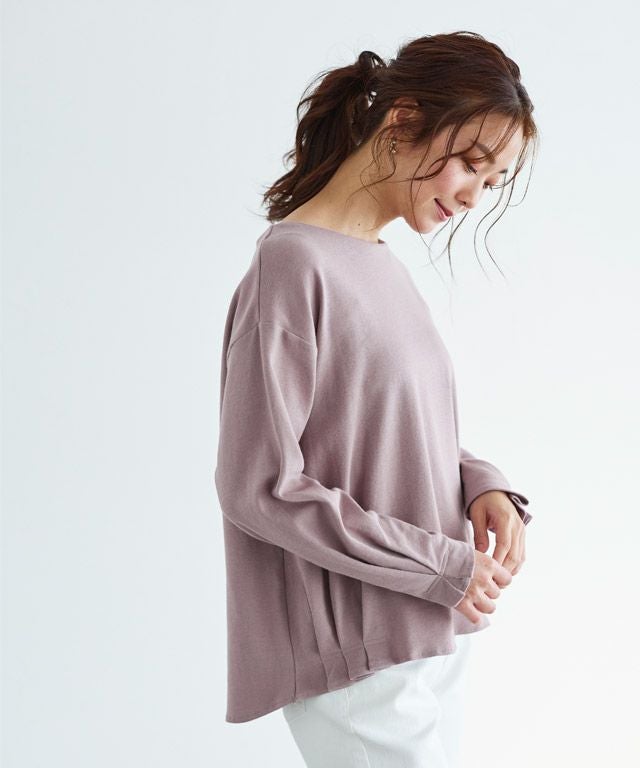 コットンポンチフロントタックカットソー