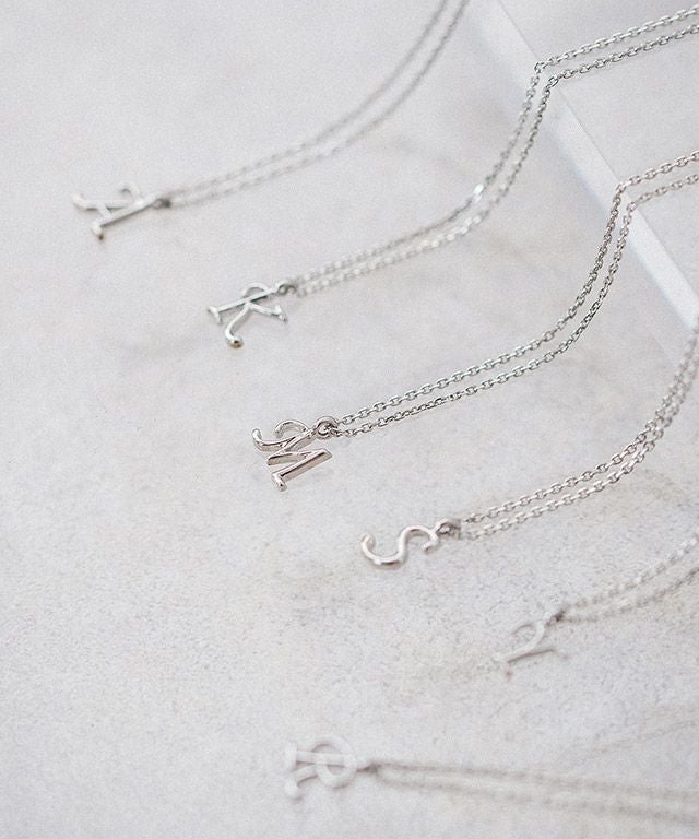 [silver925] 2wayイニシャルシンプルネックレス