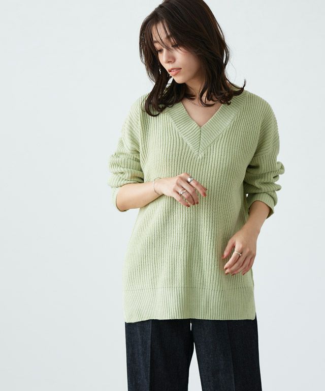 ルーズシルエットVネックニット【スピード配送】 | 【公式】Pierrot