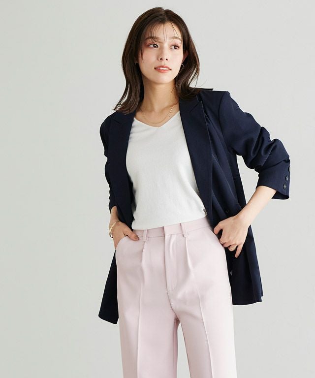 167cm / オフホワイト / Vネック / M