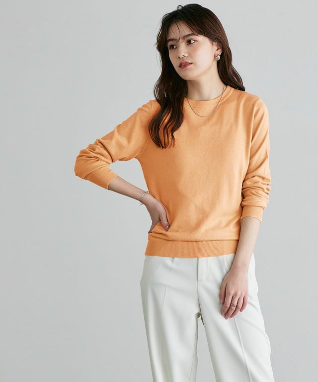 163cm / オレンジ / クルーネック / M