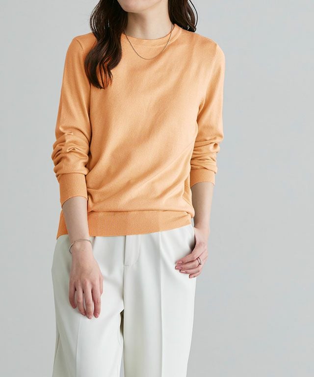 163cm / オレンジ / クルーネック / M