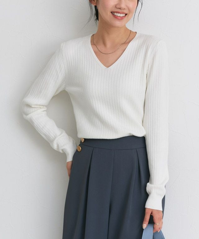 162cm / オフホワイト / Vネック / M