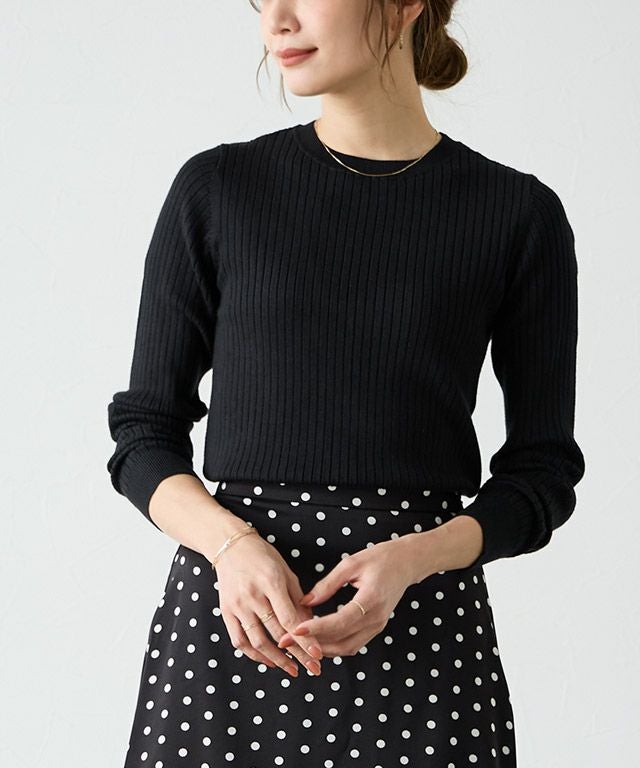 165cm / ブラック / クルーネック / M