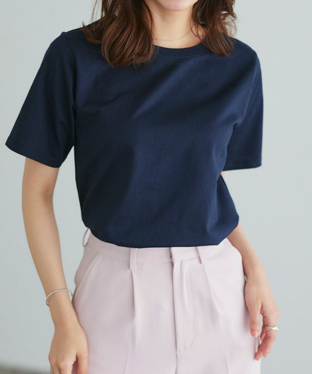 167cm / ネイビー / クルーネック / M