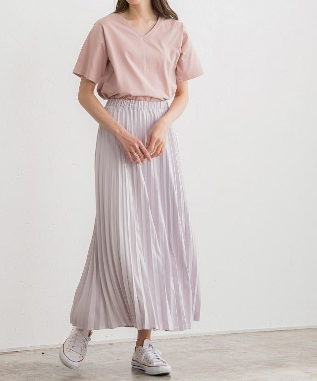 165cm / ピンク / Vネック / M