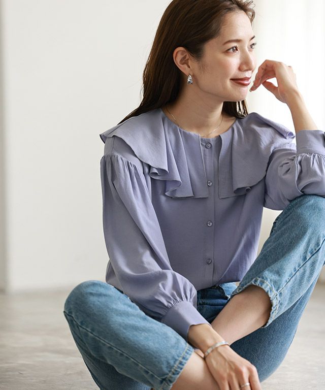 フリルカラーブラウス 【Pierrot】 | 【公式】Pierrot（ピエロ