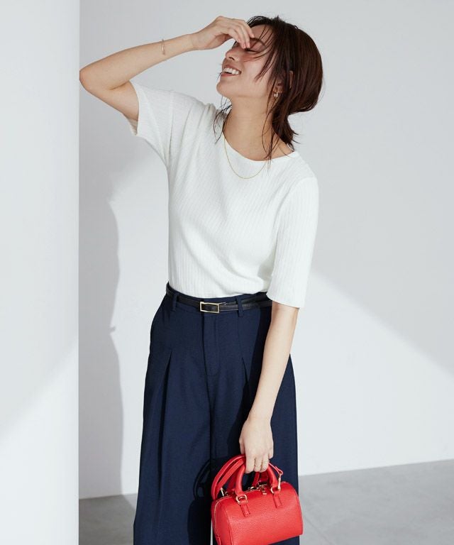 167cm / オフホワイト / ボートネック / M