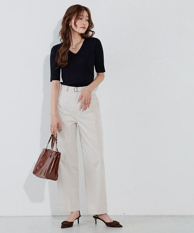 166cm / ブラック / Vネック / M