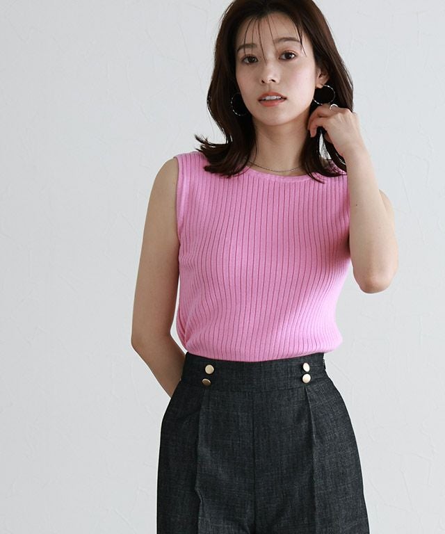 167cm / ピンク / ボートネック / M