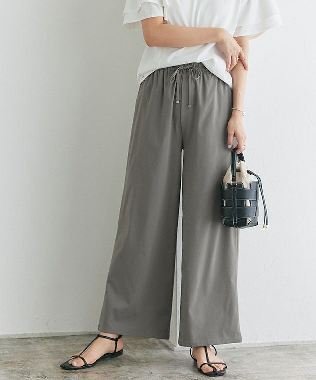 ストレッチツイルワイドパンツ 【Pierrot】【スピード配送】