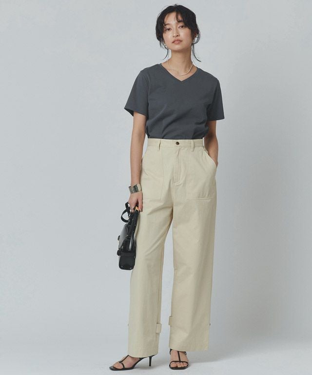 166cm / チャコール / Vネック / M