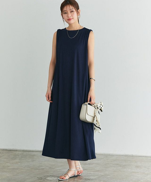 タックスリーブロングワンピース 【Pierrot】【スピード配送