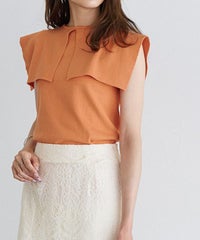 セーラーカラーノースリーブニット