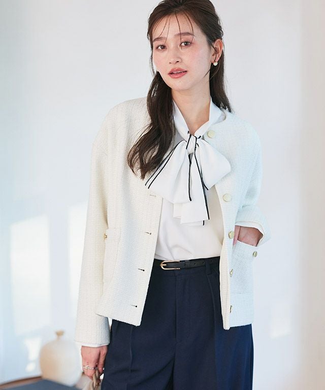 ツイードノーカラージャケット 【スピード配送】 | 【公式】Pierrot