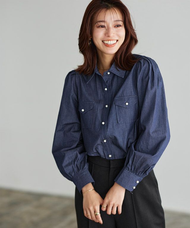 PEビエラウシロボタンシャツ Spick & Span（スピックアンドスパン）の「PEビエラウシロボタンシャツ