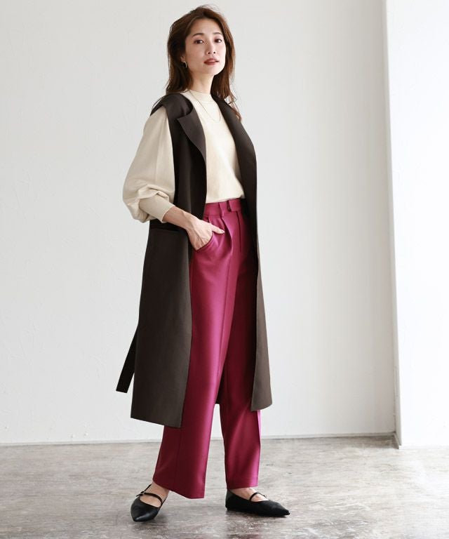 ダブルフェイスベルト付きロングジレ【スピード配送】 | 【公式