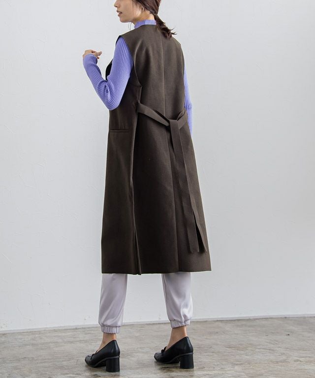 Sheller ［シェリエ］ロングジレコート ウエストベルト付き BOTTOMS – shéller / シェリエ