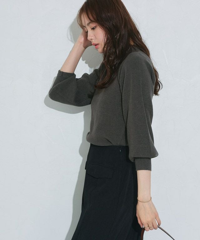 ゴールドボタンパフスリーブニット | 【公式】Pierrot（ピエロ