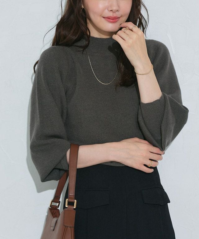 ゴールドボタンパフスリーブニット | 【公式】Pierrot（ピエロ